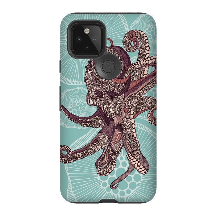 Pixel 5 StrongFit Octopus by Valentina Harper