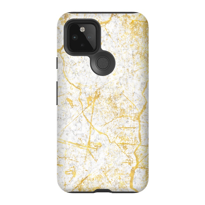 Pixel 5 StrongFit Golden Marble by Martina