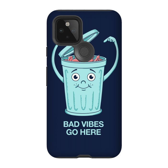 Pixel 5 StrongFit Bad Vibes Go Here by Coffee Man