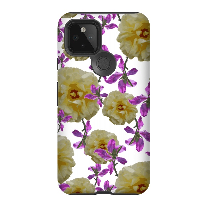 Pixel 5 StrongFit Flowers + Purple Vines by Zala Farah