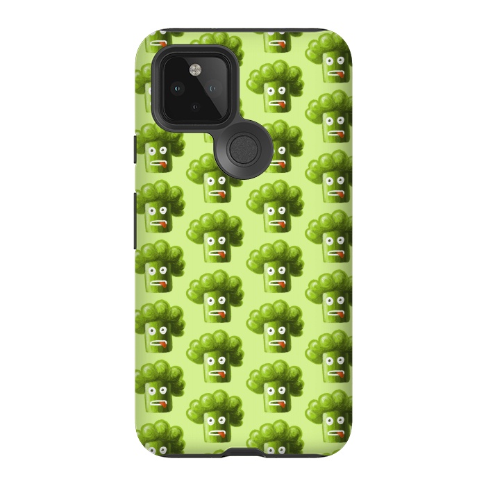 Pixel 5 StrongFit Funny Broccoli Pattern by Boriana Giormova