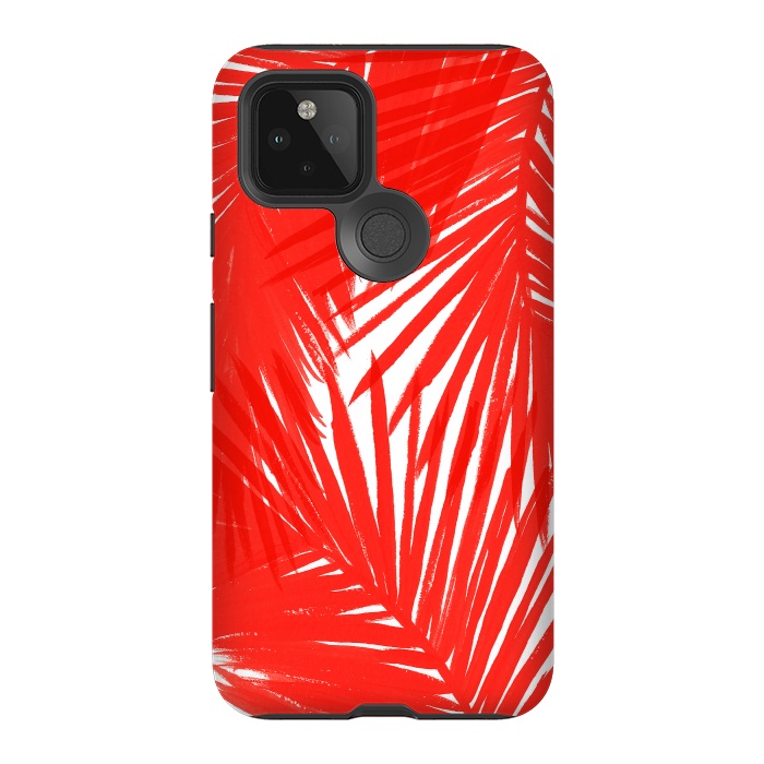 Pixel 5 StrongFit Red Palms by Caitlin Workman
