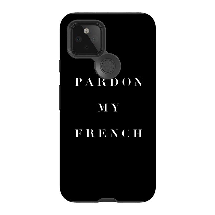 Pixel 5 StrongFit Pardon My French Black by Caitlin Workman