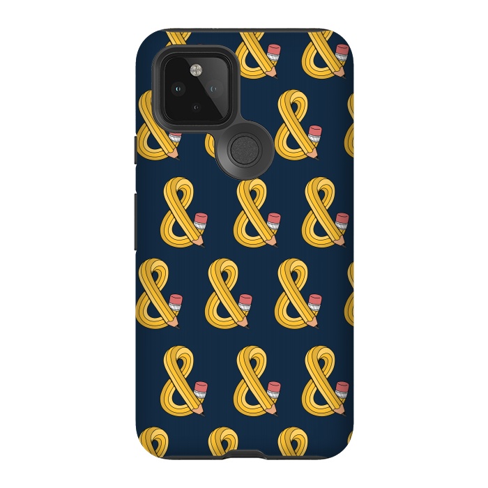 Pixel 5 StrongFit Ampersand pencil pattern by Coffee Man