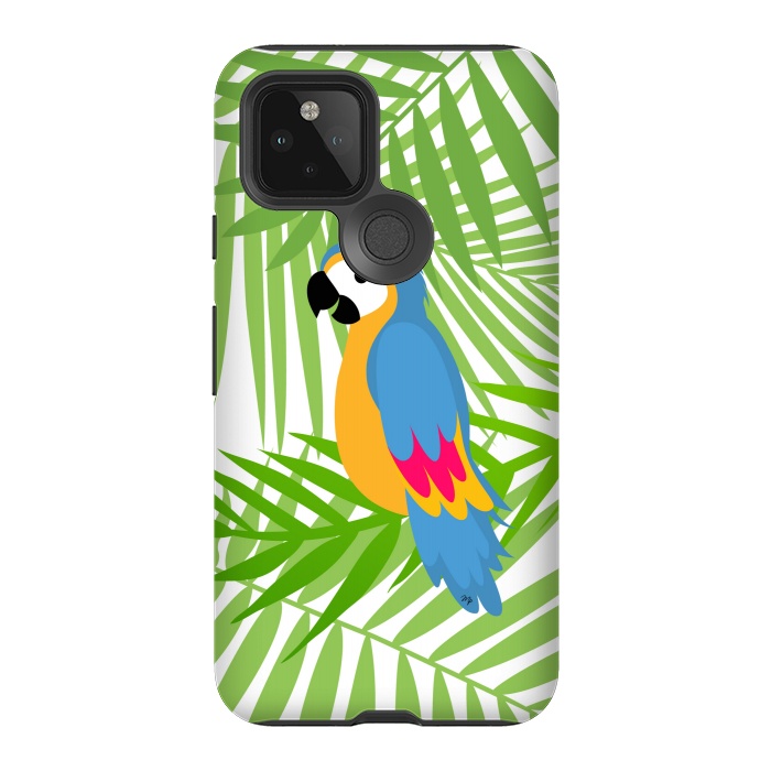 Pixel 5 StrongFit Cute colourful parrot by Martina