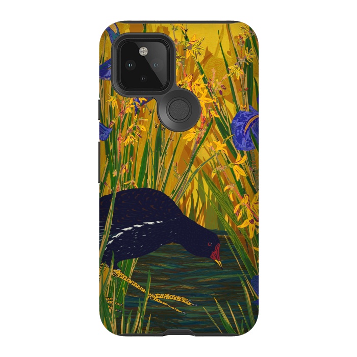 Pixel 5 StrongFit Moorhen and Iris by Lotti Brown