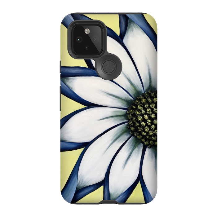 Pixel 5 StrongFit White African Daisy by Denise Cassidy Wood