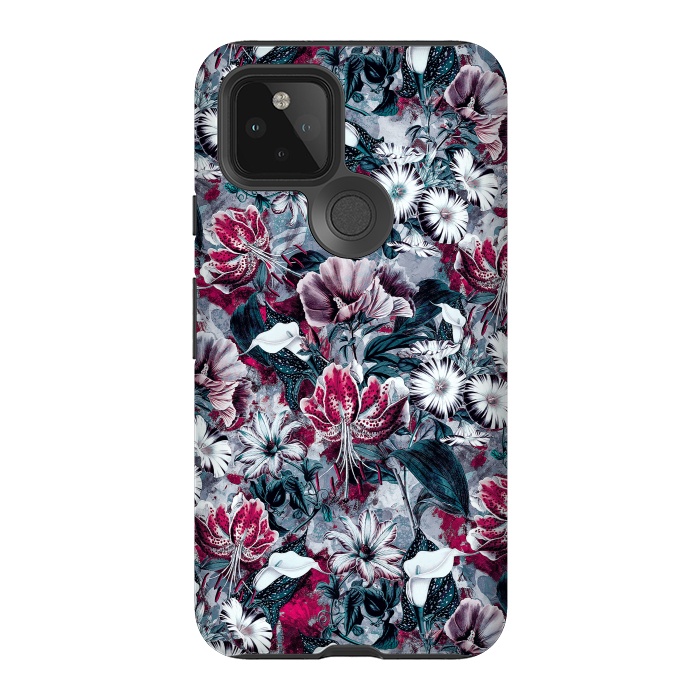 Pixel 5 StrongFit Floral Blue by Riza Peker