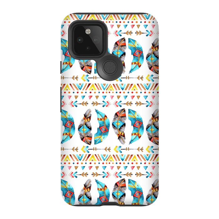 Pixel 5 StrongFit Feathers and Arrows by Pom Graphic Design
