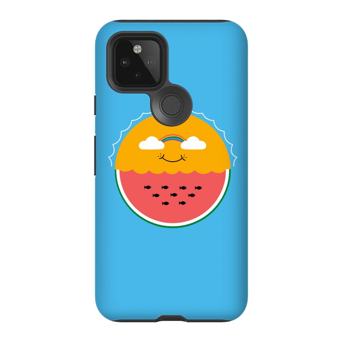 Pixel 5 StrongFit Sun and Watermelon by Coffee Man