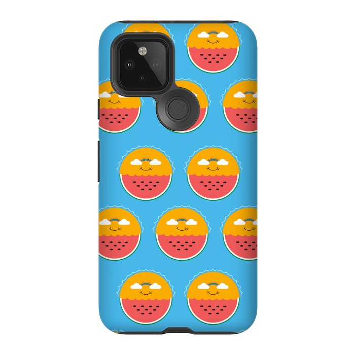 Pixel 5 StrongFit Sun and Watermelon pattern by Coffee Man