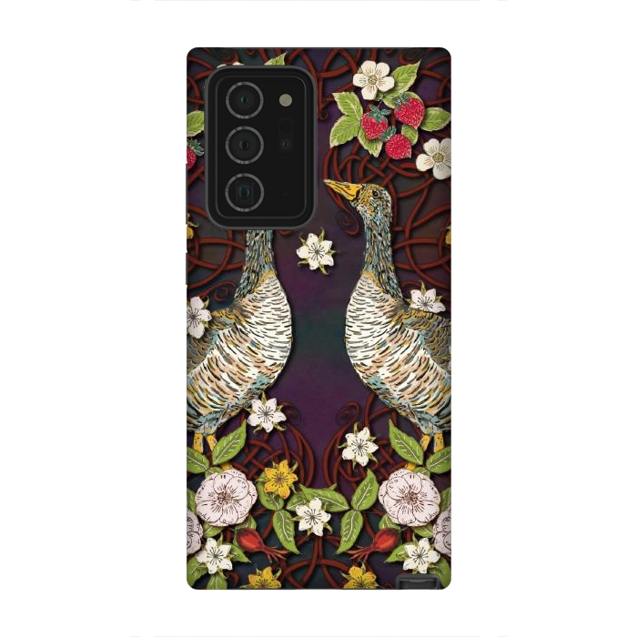 Galaxy Note 20 Ultra StrongFit Summer Strawberry Geese by Lotti Brown