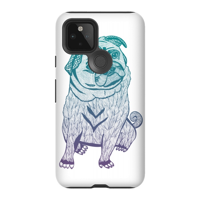 Pixel 5 StrongFit Duotone pug by Pom Graphic Design