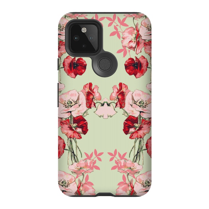 Pixel 5 StrongFit Dramatic Florals (Red) by Zala Farah