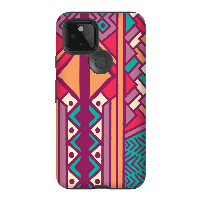 Pixel 5 StrongFit Tribal ethnic geometric pattern 001 by Jelena Obradovic