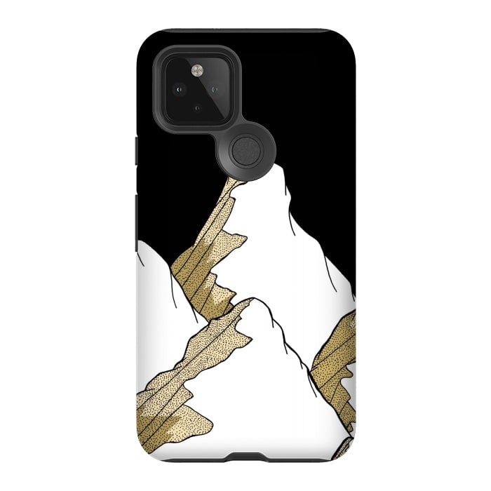Pixel 5 StrongFit Gold Tone Mountains by Steve Wade (Swade)