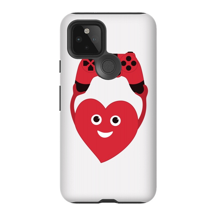 Pixel 5 StrongFit Cute Geek Gamer Heart by Boriana Giormova