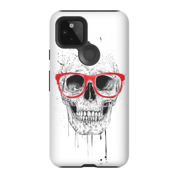 Pixel 5 StrongFit Skull with red glasses by Balazs Solti