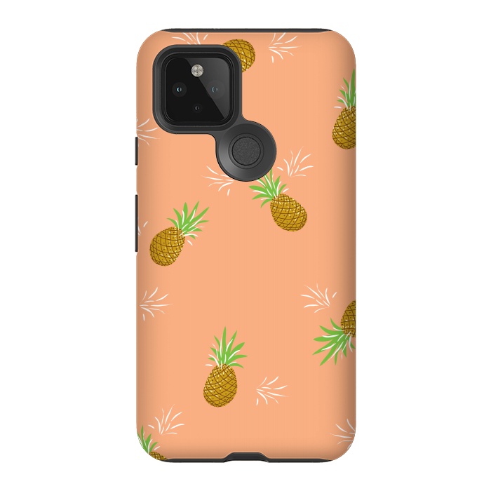 Pixel 5 StrongFit Pineapples in Guava by Zoe Charlotte