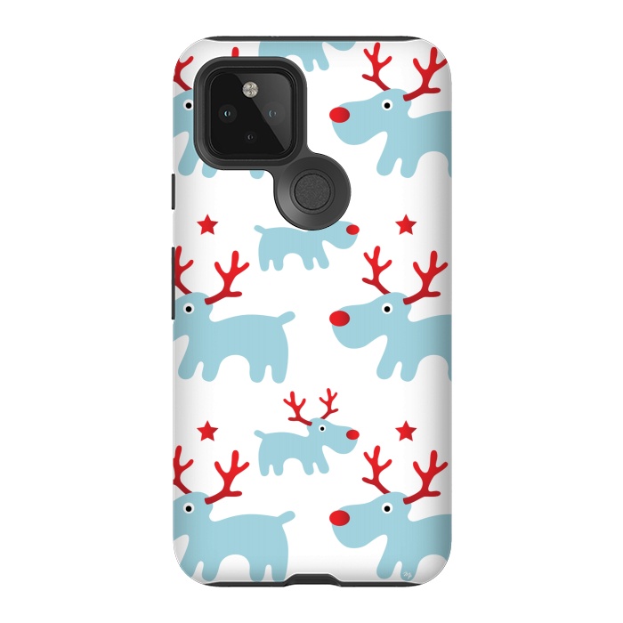 Pixel 5 StrongFit Cute Reindeers by Martina