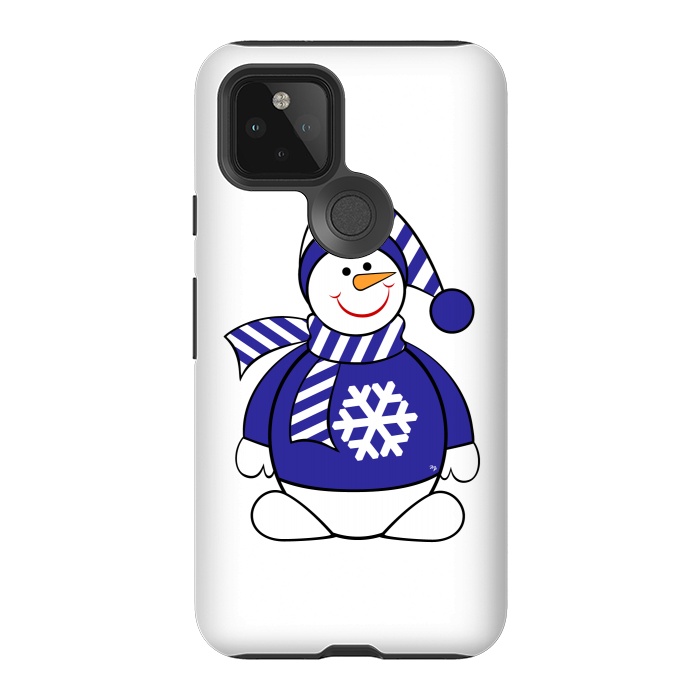 Pixel 5 StrongFit Cute snowman by Martina