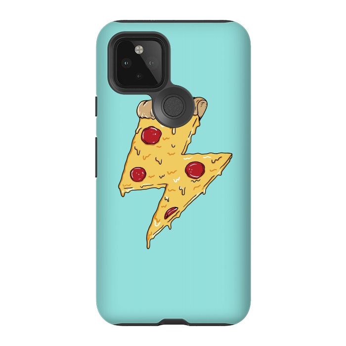 Pixel 5 StrongFit Pizza power green by Coffee Man