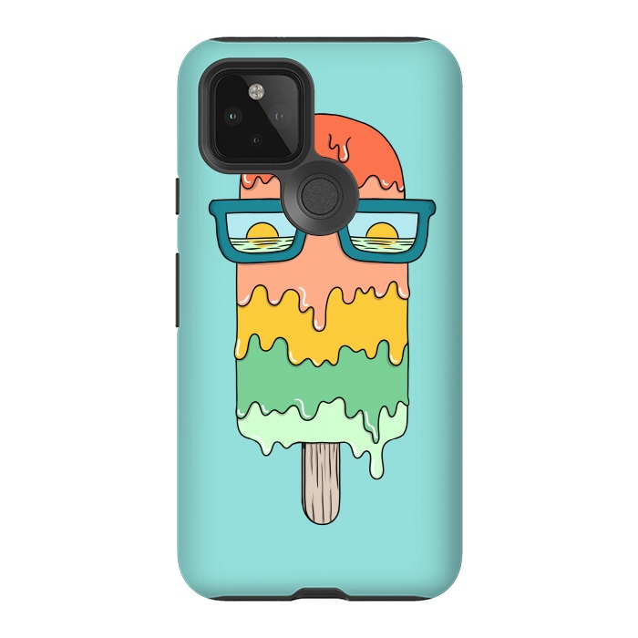 Pixel 5 StrongFit Hot Ice Cream Green by Coffee Man