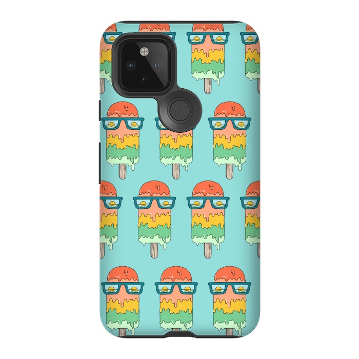 Pixel 5 StrongFit Hot Ice Cream pattern green by Coffee Man