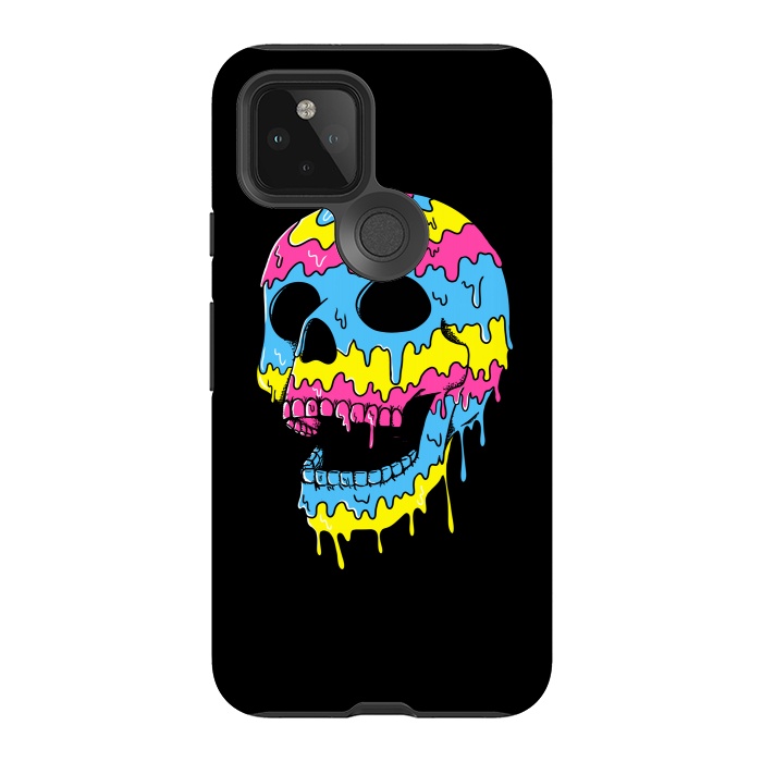 Pixel 5 StrongFit Melted Skull by Coffee Man