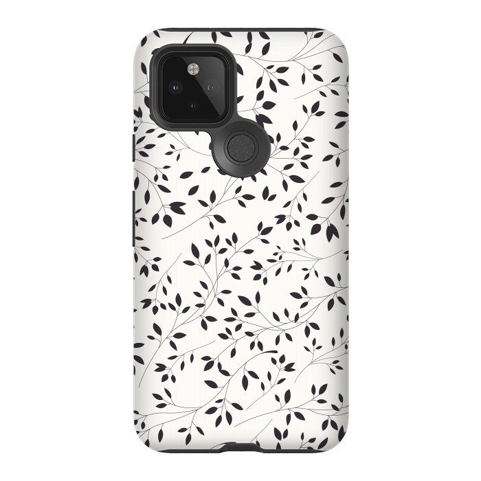 Pixel 5 StrongFit Delicate Floral B&W by Jelena Obradovic
