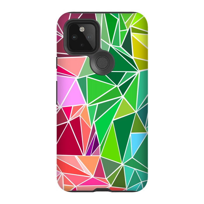 Pixel 5 StrongFit Polygonal colorful pattern by Dhruv Narelia