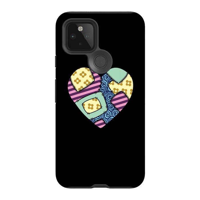 Pixel 5 StrongFit Patchwork heart by Laura Nagel