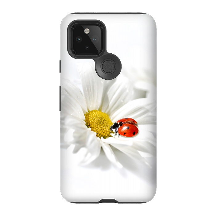 Pixel 5 StrongFit Daisy flower & Ladybug by Bledi