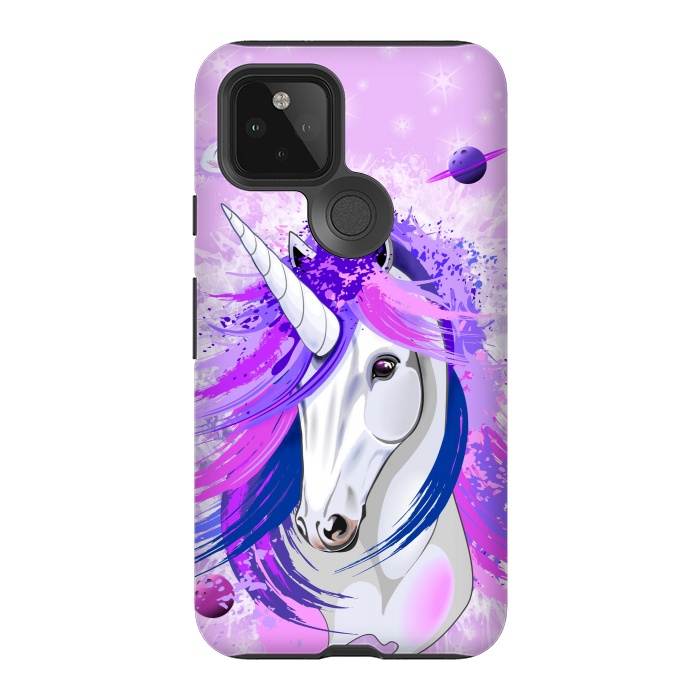 Pixel 5 StrongFit Unicorn Spirit Pink and Purple Mythical Creature by BluedarkArt