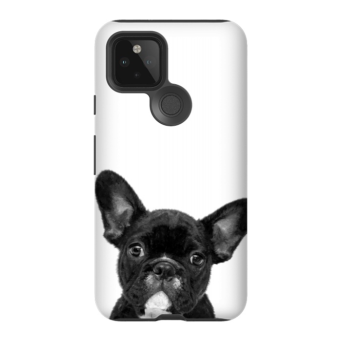 Pixel 5 StrongFit Black and White French Bulldog by Alemi