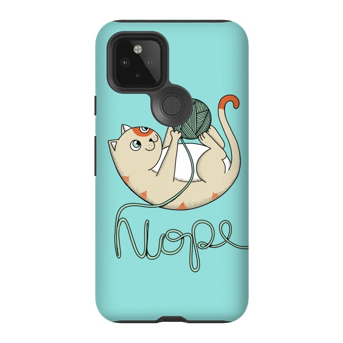 Pixel 5 StrongFit Cat nope 2 by Coffee Man