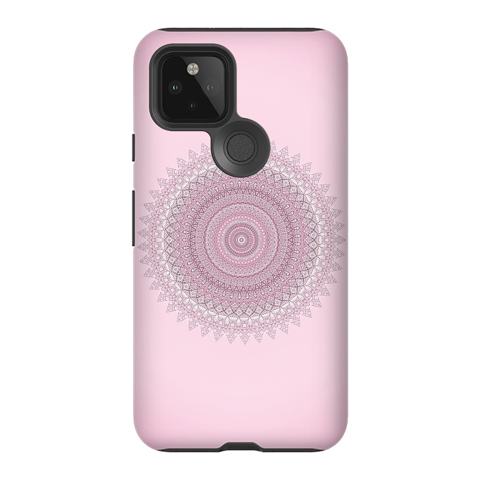 Pixel 5 StrongFit Soft Pink Mandala by Andrea Haase