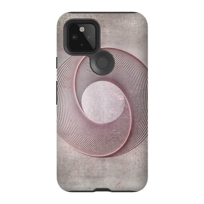 Pixel 5 StrongFit Rose Gold Line Art Circle   by Andrea Haase