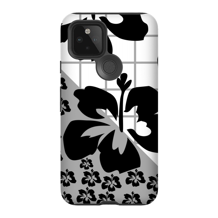Pixel 5 StrongFit FLORAL PATTERN WITH CHECKS by MALLIKA