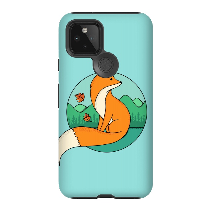 Pixel 5 StrongFit Fox and Landscape by Coffee Man