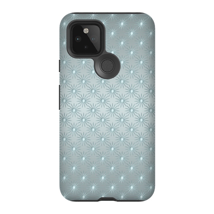 Pixel 5 StrongFit Turquoise Star Pattern by Andrea Haase