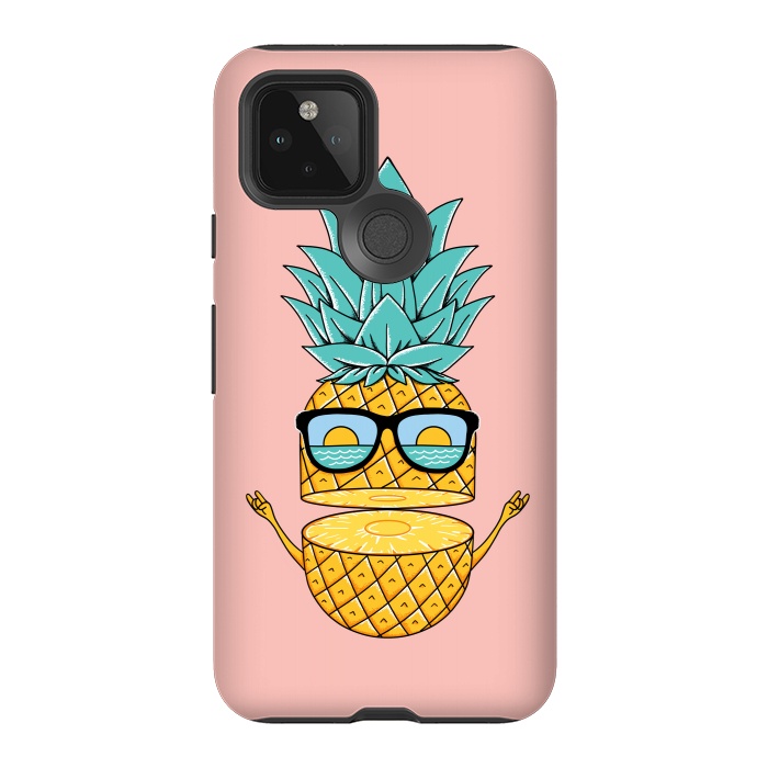 Pixel 5 StrongFit Pineapple Sunglasses Pink by Coffee Man