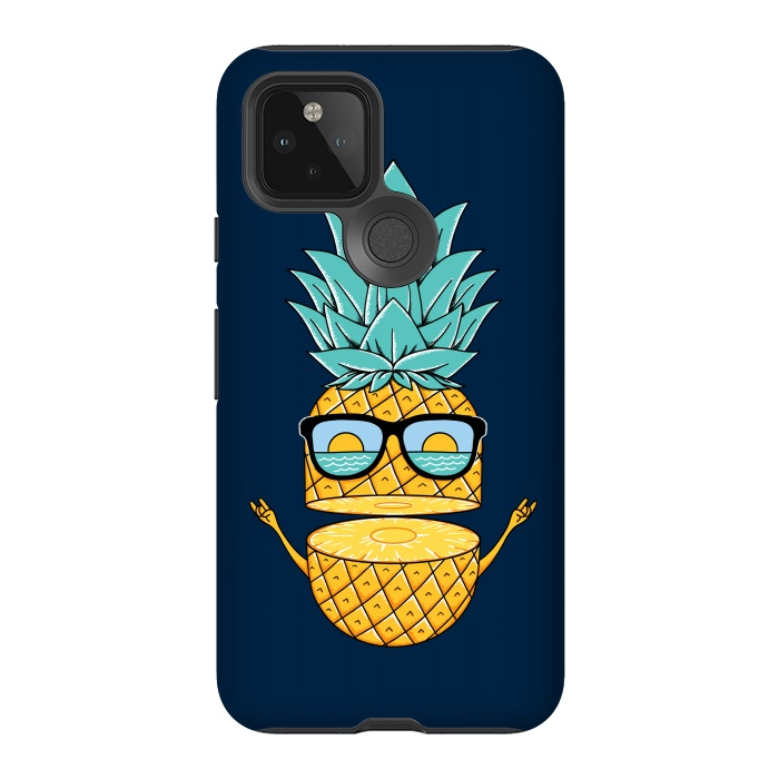 Pixel 5 StrongFit Pineapple Sunglasses Blue by Coffee Man