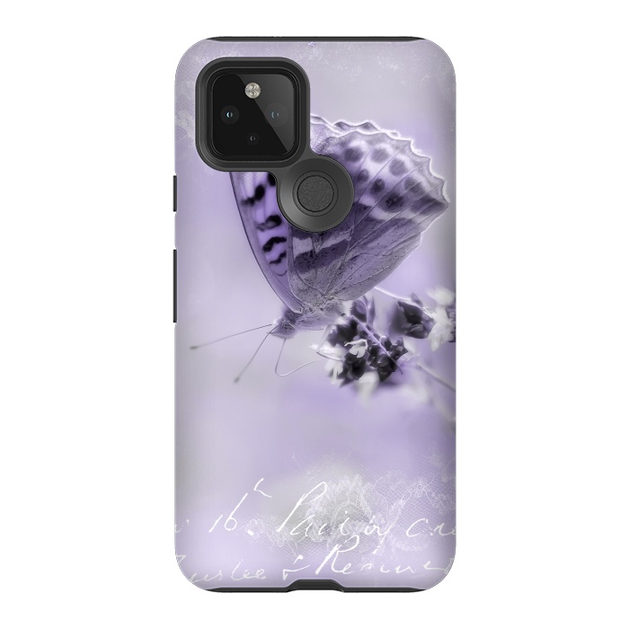 Pixel 5 StrongFit Purple Butterfly by Andrea Haase