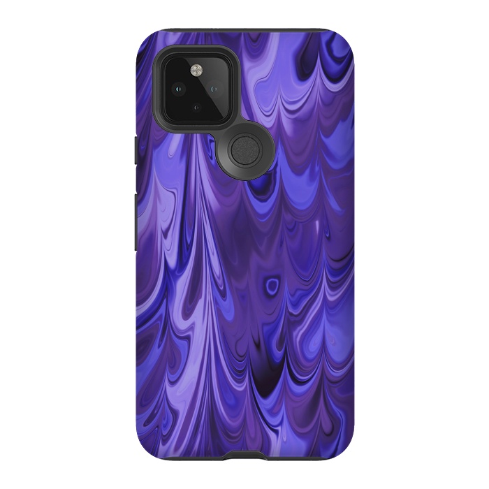Pixel 5 StrongFit Purple Faux Marble 2 by Andrea Haase