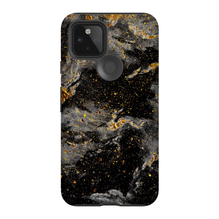 Pixel 5 StrongFit Galaxy Black Gold by Gringoface Designs