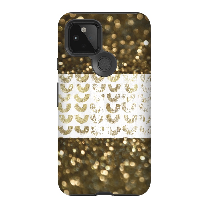 Pixel 5 StrongFit Golden Glitter by Andrea Haase
