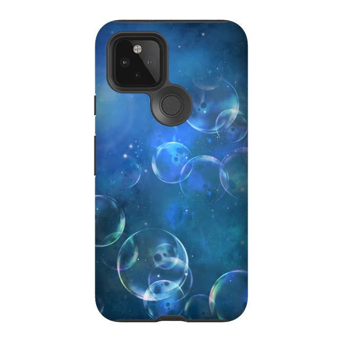 Pixel 5 StrongFit Surreal Blue Bubbles by Andrea Haase