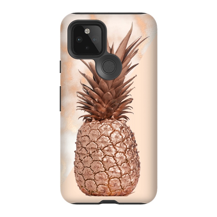 Pixel 5 StrongFit Sweet Copper Pineapple and Marble by  Utart