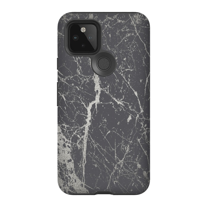 Pixel 5 StrongFit Elegant Silver Marble 2 by Andrea Haase